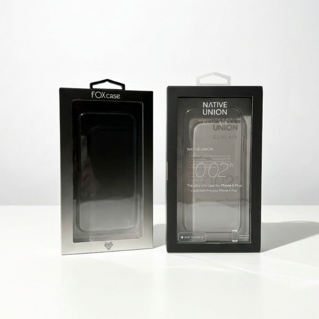 Custom Logo Eco - Friendly Cardboard Phone Cover Paper Boxes Mobile Phone Case Box Packaging with Handle