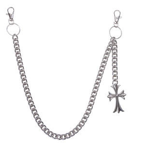 Metal <b>Cross</b> Waist <b>Chain</b> Zinc Alloy Single Layer Hip Hop Casual Denim Pants <b>Chain</b> - Product Image 5