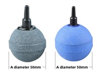 Diffuseur d'air sphérique en sable pour aquarium, pierre à bulles, oxygénation, fritté haute température, 50mm