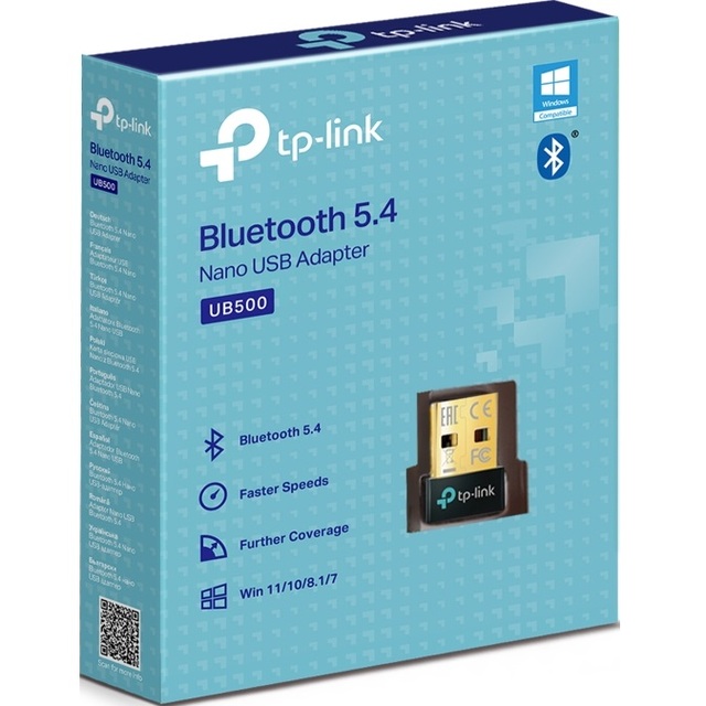 TP-Link UB500 Wireless USB for Adapter Dongle Nano Design EDR BLE Receiver for Windows 11/10/8.1/7 Desktop & Laptop