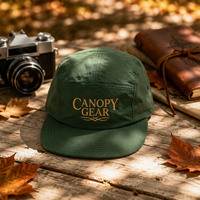 Casquette de trail running imperméable en nylon à 5 panneaux, casquette de camping, casquette de sport à séchage rapide avec logo imprimé