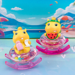 Yu Mo Craft Pool Party Capybara Figurine Blind <b>Box</b> Resin Ornament Desktop Decor Surprise Unboxing 6pcs <b>Set</b> - Product Image 4