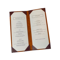 Porte-menus en cuir personnalisé double face avec logo sur mesure, fait main, pour listes de vins et menus de restaurant, portable, cadeaux modernes