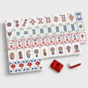 Mahjong américain en plastique à deux couches Htzh Ruby, 160 tuiles, sculpté avec précision, de luxe, universel, portable, pour le voyage, vente en gros standard d'usine - Product Image 5
