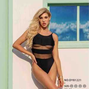 Costume da bagno intero taglie forti con controllo pancia, monokini sexy e coprente per la spiaggia, taglie 42 44 46 - Product Image 1