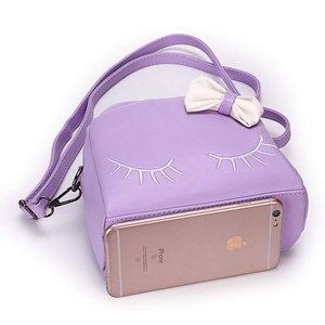 Pink or <strong>Purple</strong> Cute Cat Shape Pu Leather Little Girls Crossbody Purse Mini 3d Backpack Children Bags Women Shoulder <strong>Clutch</strong> - Product Image 6
