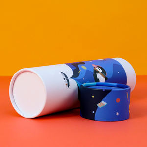 Boîte en tube de papier imprimée sur mesure, emballage rigide en carton, boîte cylindrique pour parfum, bougie, artisanat - Product Image 1