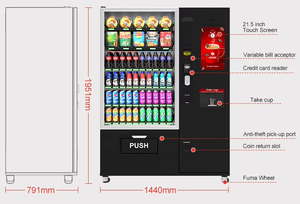Máquina Expendedora con Pantalla Táctil para Café Caliente, Bebidas Calientes, Aperitivos en Centros Comerciales, Calles, Supermercados, Hospitales y Empresas - Product Image 4