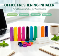 Tube inhalateur nasal de qualité médicale, vide, pour huiles essentielles et aromathérapie, en plastique