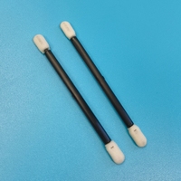 Éponge de nettoyage de précision sans peluches à poignée noire, éponge de détaillage double face en mousse haute densité pour salle blanche