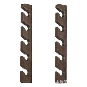 Support mural transfrontalier en bois massif pour casquettes de baseball et planches à roulettes, étagère de rangement murale pour entrée - Product Image 5