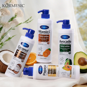 KORMESIC 500ml Lotion Corporelle Hydratante et Éclaircissante au Collagène Coréen, Vitamine C et Collagène, Coco, Papaye, Avocat – Marque Privée OEM - Product Image 1