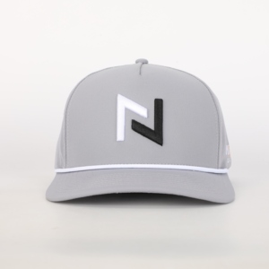 Gorra de golf deportiva Unisex blanca personalizada impermeable de nailon resistente al agua con logotipo para hombres deportes estilo Dobby Check Design - Product Image 2