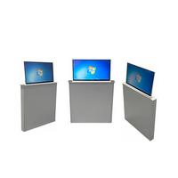 Equipo de Pantalla de Monitor Elevable Oculto de Aluminio con Diseño Minimalista, Eléctrico, para Conferencias sin Papel en Oficina con Función de Votación