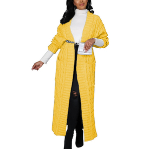 Autumn Winter Sexy Loose Long Sleeved Lady <strong>Knit</strong> Coat Europe America Long Style Large-size Women's Knitted <strong>Sweater</strong> Coat - Product Image 4