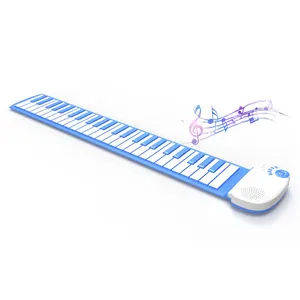 Piano listrik profesional putih anak-anak Difital Piano 49 kunci Keyboard portabel Carryable Piano elektronik