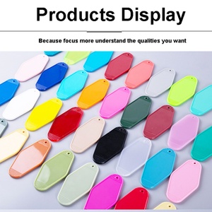 Wholesale Blank Motel Hotel Plastic <b>Key</b> <b>Chain</b> Custom Glitter Fashion Cute Plastic Keychain - Product Image 5