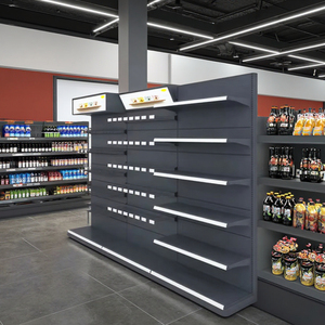Supermercado Góndola Estantería <span class=keywords><strong>Estantes</strong></span> Exhibición de venta al por menor de metal de Servicio Ligero <span class=keywords><strong>para</strong></span> tienda minorista Bajo MOQ Precio competitivo - Product Image 2