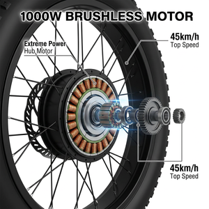 Vélo de montagne électrique tout-terrain en acier haute performance 48V 1000W 30Ah longue portée puissant pour adultes, adapté à la neige - Product Image 4