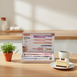 Myrva Cake <b>Knife</b> <b>Set</b> 6 Piece Stainless Steel <b>Sharp</b> Blades Plastic Handle Ambidextrous Kitchen Cutlery <b>Set</b> - Product Image 2