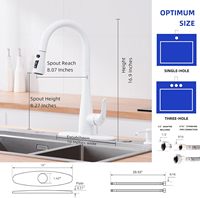 Robinet de cuisine moderne en acier inoxydable brossé avec distributeur de savon et douchette extractible, monocommande, monotrou, pour montage sur plan en céramique