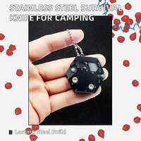 Kit de survie en acier inoxydable PTGE pour le camping en plein air et l'utilisation en jungle, couteau multifonction portable