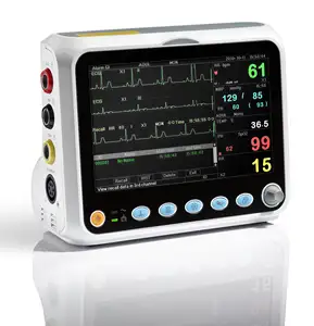 Monitor de paciente multiparámetro de ambulancia portátil de mano con pantalla táctil de emergencia barata