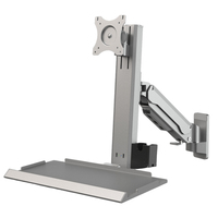 Support mural pour moniteur Meisonic T8-GA01KB en aluminium couleur argent, nouvelle station de travail intégrée pliable pour clavier et souris LCD