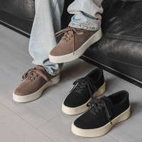 Baskets basses noires simples pour hommes, style japonais, de luxe, chic, en caoutchouc, à lacets, prix usine, marque