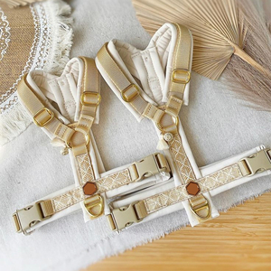 Ensemble Harnais, Laisse et Collier de Créateur Personnalisé pour Chien Domestique, Accessoires de Gilet Doux Personnalisés pour Chiens - Product Image 6