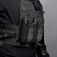 Porte-chargeurs double avec fentes pour petits accessoires, porte-chargeurs double MOLLE
