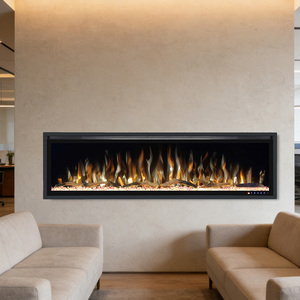 Chimenea Eléctrica Lineal LED con Llama de Colores y Control Remoto, Personalizable al por Mayor, con Calefactor para Cafetería - Product Image 2