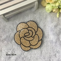 Autocollants décoratifs 3D personnalisables en forme de rose en strass faits main pour adultes, accessoires polyvalents pour chapeaux, cadeaux de mariage et de fête