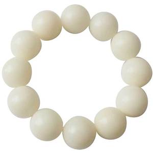 สร้อยข้อมือรากบอดีสีขาว 20 มม. 12 เม็ด สไตล์ชาติพันธุ์ เครื่องประดับทางศาสนา ของสะสม ลูกปัดพุทธ สร้อยข้อมือคู่รักสำหรับทุกเพศ - Product Image 5