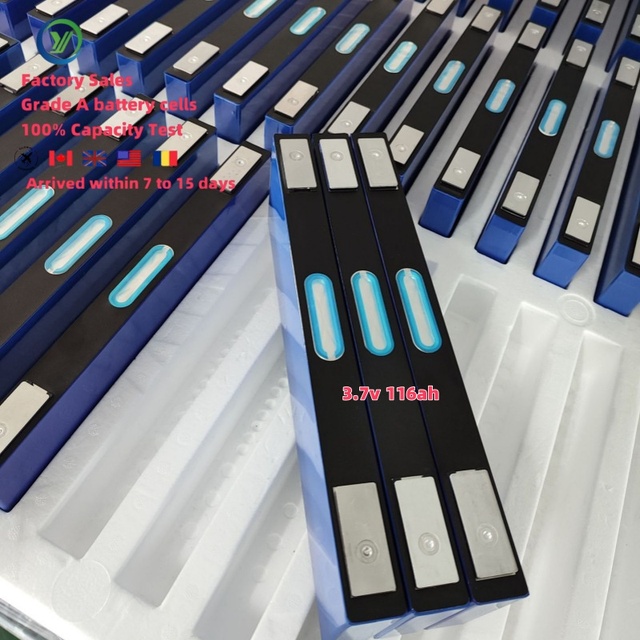 NEW NMC Battery Prismatic 3.7V 116Ah Cell 24V 48V Electric Vehicle Forklift RV Solar Energy System Grade A+ CAT L Battery