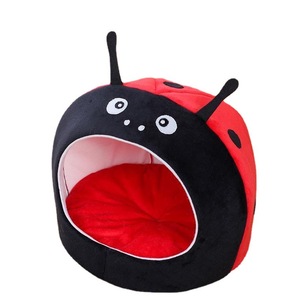 Casa Redonda para Gatos Ladybug, Cama Cerrada para Mascotas, para Gatos y Perros Pequeños, de Algodón PP, Suave y Cálida, para Uso en Invierno y Verano, Tallas S, M, L - Product Image 5