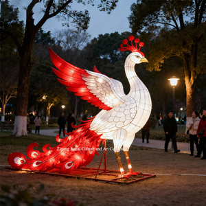 Lớn vuông con công đèn lồng tinh tế Led trang trí nội thất cho tốt nghiệp trở lại trường học Vườn lễ hội & triển lãm văn hóa - Product Image 5