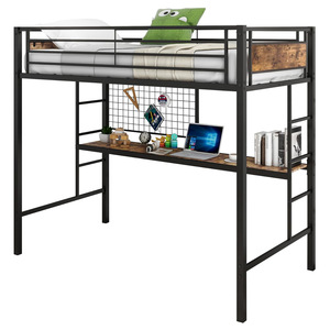 Cama Alta de Acero Premium con Escritorio, Diseño Moderno que Ahorra Espacio, Cama Alta para Adultos, Estructura Metálica Resistente, Fabricante de Camas - Product Image 4