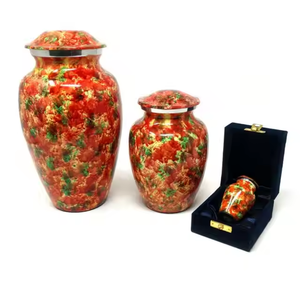 Urna de cremación esmaltada de estilo americano moderno de diseño personalizado, Mini recuerdo de aluminio para adultos, suministros funerarios al por mayor - Product Image 1