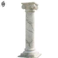 Colonne romaine en marbre blanc naturel européen de haute qualité, sculpture personnalisée, pilier en pierre pour la décoration de villas et d'hôtels