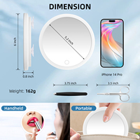 Miroir cosmétique LED puissant personnalisé MLG 10X 20X, miroir de maquillage mural personnalisé avec éclairage pour voyage, multi-scénarios