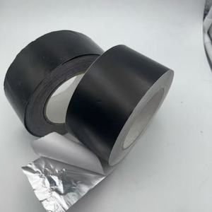 Ruban adhésif en aluminium renforcé avec résistance aux animaux domestiques, résistant à la chaleur et aux solvants pour conduits HVAC, <span class=keywords><strong>noir</strong></span> mat - Product Image 1