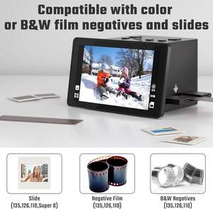 <span class=keywords><strong>Scanner</strong></span> de diapositives numériques avec écran LCD de 5 pouces, CMOS, convertit les diapositives couleur/noir et blanc 135/110/126 KPK, négatifs <span class=keywords><strong>Super</strong></span> <span class=keywords><strong>8</strong></span>, 22MP JPEG USB - Product Image 3