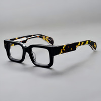 Montures de lunettes épaisses rectangulaires pour hommes, nouveau design, montures de lunettes en acétate faites à la main, montures de lunettes rétro personnalisées pour hommes
