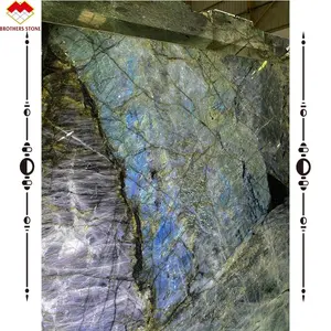 Màu xanh saphire đá tự nhiên lemurian màu xanh Granite slab Labradorite màu xanh Granite màu xanh Louise Granite Hot Bán