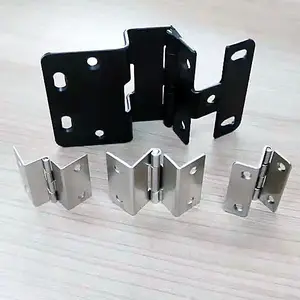 HM1228 Американский 4,5 "холоднокатаная сталь черный изогнутый шарнир изогнутый сверхмощный шарнир - Product Image 2