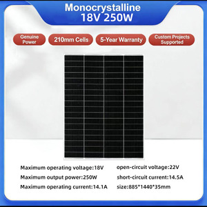 Panneaux solaires flexibles en silicium monocristallin 18V 250W, conversion photovoltaïque, étanches IP65, pour l'extérieur - Product Image 5