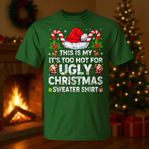 Camiseta con diseño de suéter navideño feo, ropa divertida para las fiestas navideñas - Product Image 3