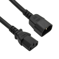 Câble d'extension d'alimentation CA robuste IEC C14 vers C13 pour alimentation de moniteur PC, serveur, UPS 10A 250V H05VV-F Fil de cuivre