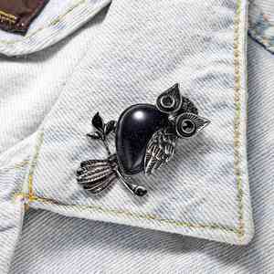 <span class=keywords><strong>Broche</strong></span> hibou vintage, énergie spirituelle, pierre précieuse, cristal de guérison, strass, <span class=keywords><strong>broche</strong></span> pour femmes et hommes, banquet de mariage - Product Image 6